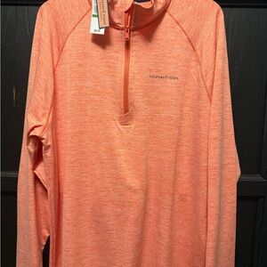Vineyard Vines Coral Half-Zip/quarter zip Pullover Large